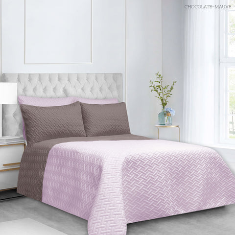 Colcha Fiore Chocolate-Mauve